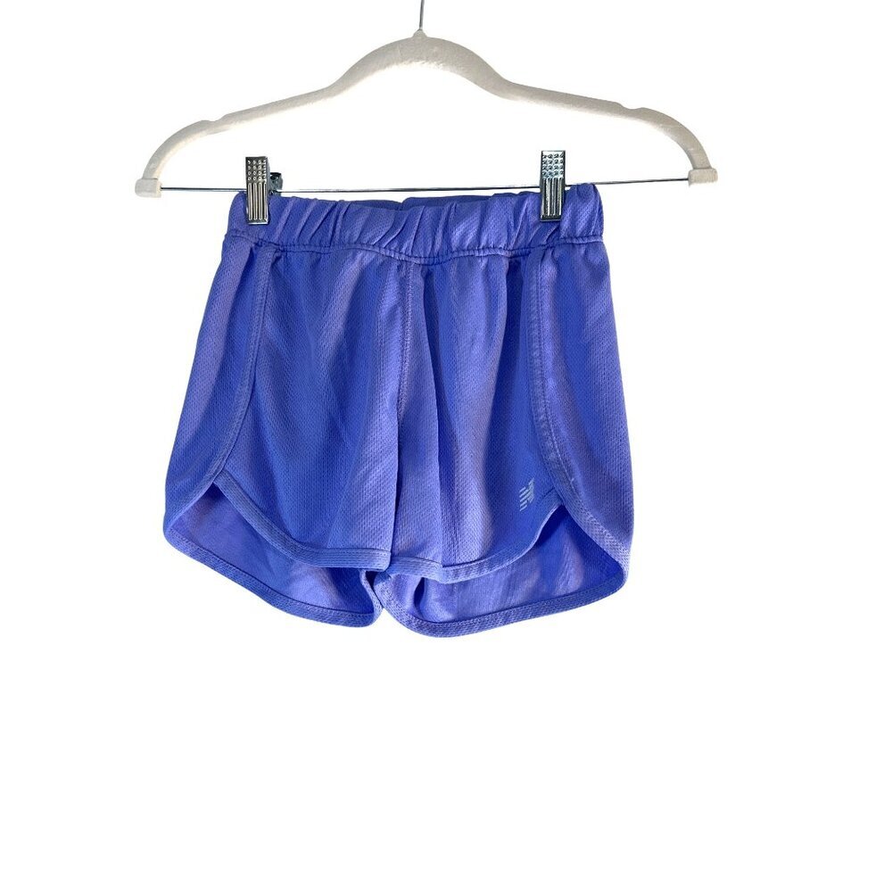 New Balance Girls Shorts Athletic Purple Logo Size M 10-12